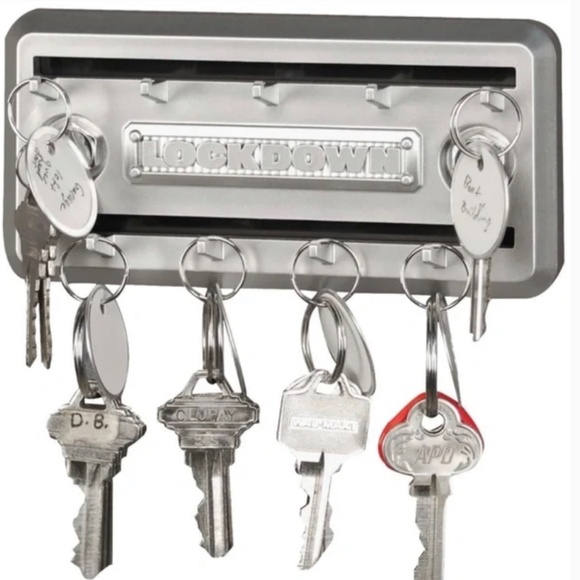(2 Pack) Lockdown Magnetic Mount Key Rack Organizer With 9 Identification Tags - Picture 3 of 3
